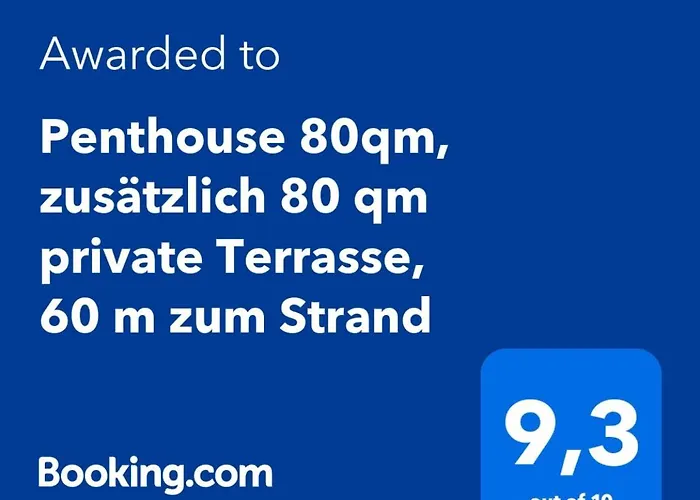 Penthouse 80Qm, Zusaetzlich 80 Qm Private Terrasse, 60 M Zum Strand